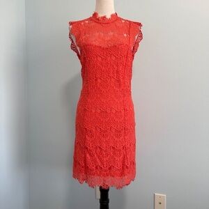Elegant Red Lace Dress